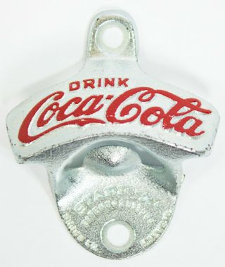 Vintage Coca Cola Starr " X " Stationary Bottle Opener Brown Mfg Co