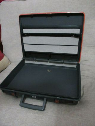 Vintage Delsey Club Hardside Black Suitcase/briefcase 18 " X 13.  5 " X 5 " W/ Keys
