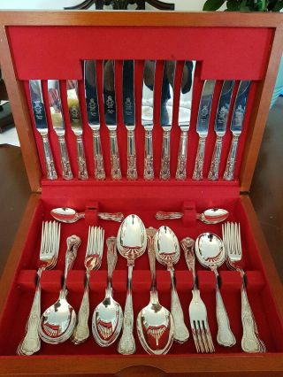 Good Quality Vintage Epns A1 Kings Pattern Canteen Cutlery Six Place Setting