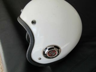 Vintage Gtx White Motorcycle Helmet