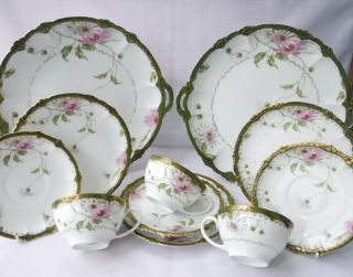 Antique Rosenthal Porcelain Tea Trios Etc.