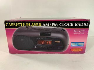 Vintage Lenoxx Sound Cr - 186 Am/fm Cassette Player Clock Radio
