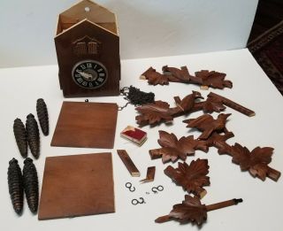 Vintage German Cuckoo Clock Swiss Musical Movement,  Repair Restoration
