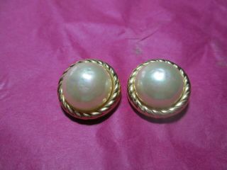 Vintage Christian Dior M - O - P Clip On Earrings