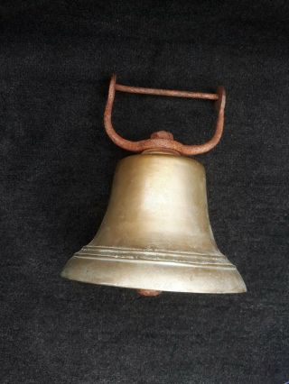 Large 24 x 18 cm HEAVY brass.  bronze ship bell POSTAGE ships bell Solid 2