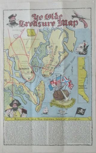 Ye Olde Treasure Map Jekyll Island St.  Simons Brunswick Georgia Golden Isles