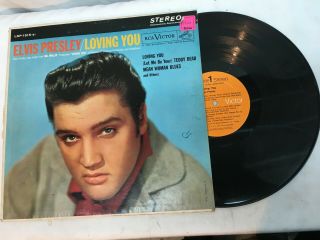 Vintage Elvis Presley Loving You Record Lp Rca Victor Records Good