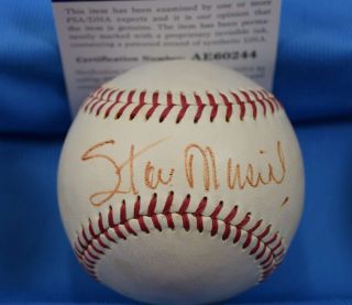 Stan Musial Psa Dna Autograph Vintage California League Signed Baseball