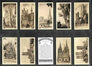 Cope 1939 Interesting (cathedrals) Full 25 Card Set  Cathedrals