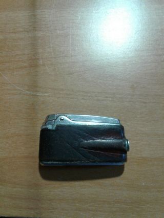Vintage  Ronson  Varaflame Leather Tone Lighter Made In England
