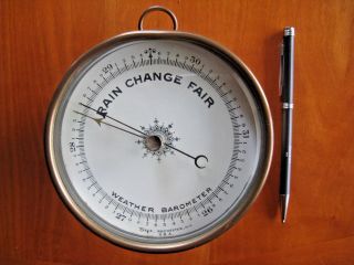 Vintage 5 1/4 " Brass Tycos Taylor Weather Barometer Rochester N.  Y.