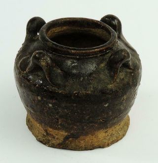 Chinese Provincial Ming Dynasty Pottery Brown Glaze Ink Pot