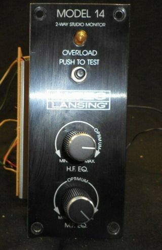2 Vintage Altec Lansing Speaker Crossovers Model 14 2 - Way Studio Monitor 9842 - 8d