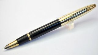 Vintage Sheaffer Tuckaway Black Fountain Pen,  Usa (x1418)