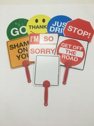 8 Shticks The Paddle Sign Vintage Funny Gift Road Rage Solution Driving