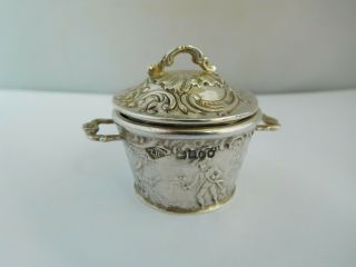 Edwardian Solid Silver Miniature Novelty Jam Pan - London 1902