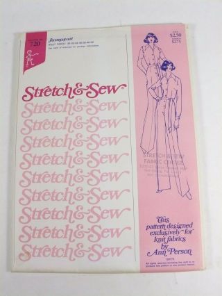 Vtg Stretch & Sew Pattern 720 Woman 
