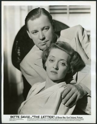 Bette Davis,  Herbert Marshall Vtg 1940 Warner Bros Photo " The Letter "