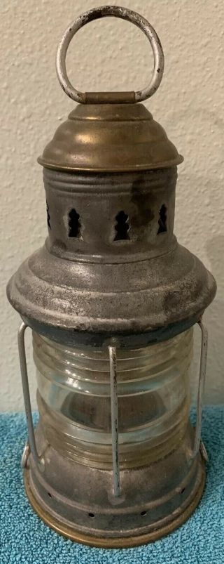 Vintage Perko Ships Lantern W/ Clear Glass,  Kerosene Lantern,  Not