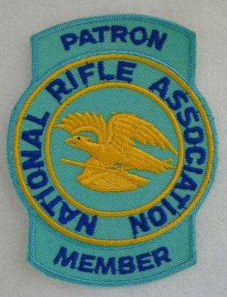 Vintage National Rifle Association Patron Member Patch