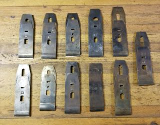 Antique Woodworking Plane Irons Blades Chip Breakers ☆vintage Stanley Tools ☆usa