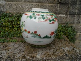 Chinese antique porcelain ginger jar - Kangxi? or 19th century famille verte 3