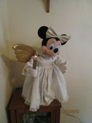Vintage Minnie Mouse Animated,  Lighted As A Christmas Angel