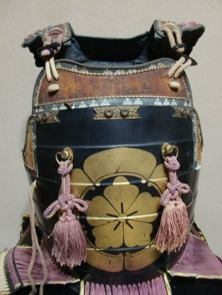 Antique Japanese Samurai Warrior Clan Heavy Large Old Armor Dō Yoroi Helmet 2