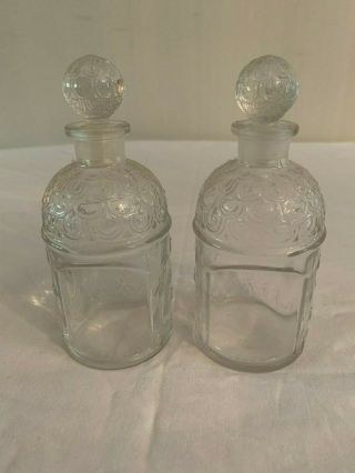 Vintage Empty Guerlain Perfume Bee Bottles - Paris France 5 " W/ Stopper