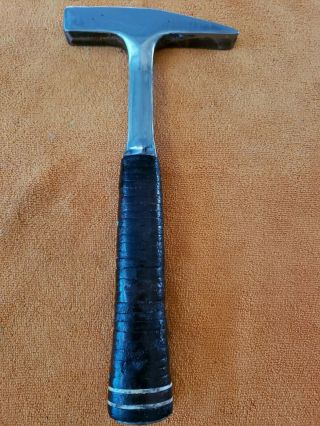1 - Malco Vintage Collectible Sheetmetal Hammer Sh - 3 Leather Handle 18 Oz Usa - Made