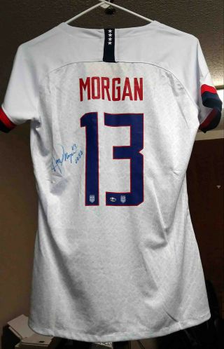 Alex Morgan Signed Official Nike Womens Team Usa Soccer Jersey - Champs