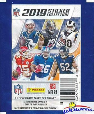 2019 Panini Nfl Football Stickers Massive 50 Pack Factory Box With 250 2
