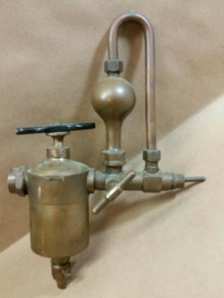 Antique Swift Lubricator Co.  Oiler Brass Hit Miss Steam Engine L@@k