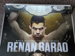 UFC 173 Autographed Poster (SBC) Barao Dillashaw Cormier Henderson Lawler 2