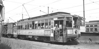 B&w Negative Twin City Lines Railroad Car 1638 St Paul,  Mn 1953
