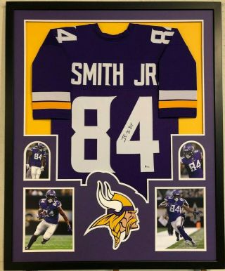 Framed Minnesota Vikings Irv Smith Jr Autographed Signed Jersey Beckett
