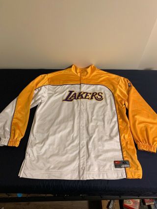 Los Angeles Lakers Basketball Nike Vintage Sz Xl Warm Up Jacket 9/10