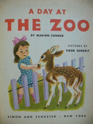 Vintage Little Golden Book A DAY AT THE ZOO 