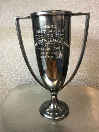 1925 Silverplated Trophy Award Loving Cup Wilcox International