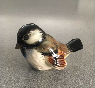 Vintage Goebel Hummel Bird Figurine CV - 74 West Germany Sparrow Chickadee Bird 2