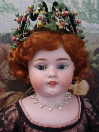 Large Gorgeous Simon & Halbig 1080 Doll In Lacy Dress 28” Tall