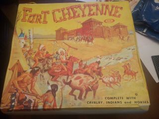 Vintage 1960s Ideal Fort Cheyenne Play Set Possibly Complete With