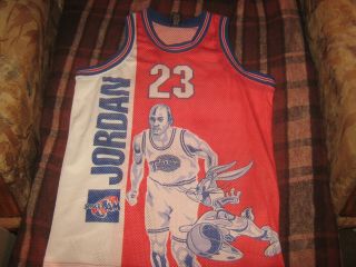 Vtg 1996 Space Jam Michael Jordan Bugs Bunny Basketball Jersey