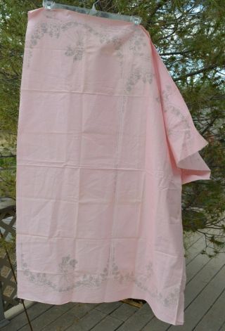 Vtg Pink 5pc F Herrschner Co Stamped Dresser Scarves To Embroider Southern Belle