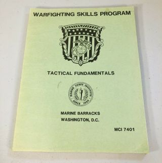 Vintage 1990 Marine Corps Institute Warfighting Skills Tactical Fundamentals