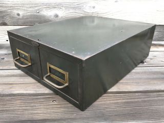 Vintage Cole Steel 2 - Drawer File Cabinet Vintage Small Parts Storage
