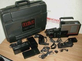 Vintage Rca Cmr200 Pro Wonder Hq Vhs Video Camcorder With And Rca Case