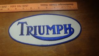 Vintage Triumph Motorcycle Biker Club Mc Rocker Back Patch Bx U 82