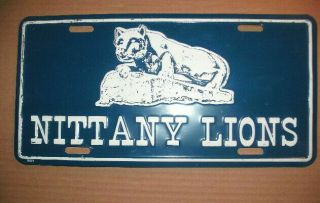 Vintage Penn State Nittany Lions License Plate Car Truck Automobilia