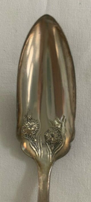 Set of 6 W.  R.  Silverplate antique grapefruit spoons,  5 3/8 